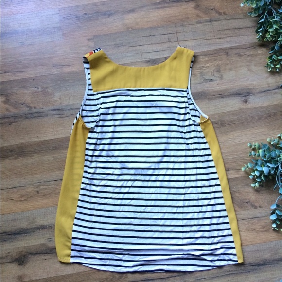 SOLD THML | Arielle Embroidered Striped Tank Top - Picture 6 of 7